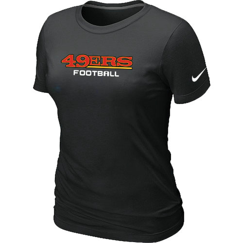 Nike San Francisco 49ers Sideline Legend Authentic Font Women's T-Shirt Black