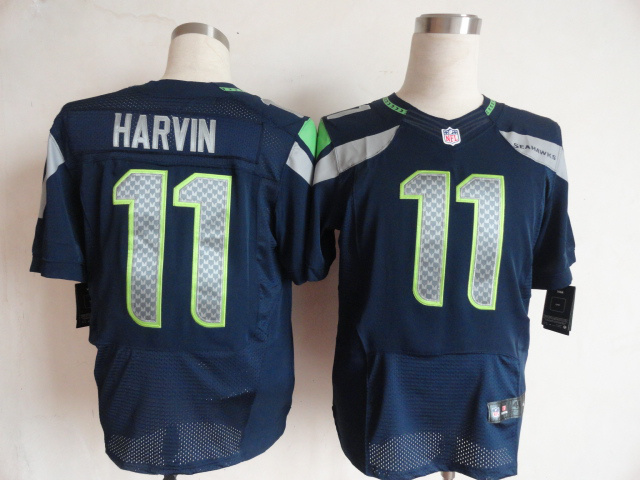 Nike Seahawks 11 Harvin Blue Elite Jerseys