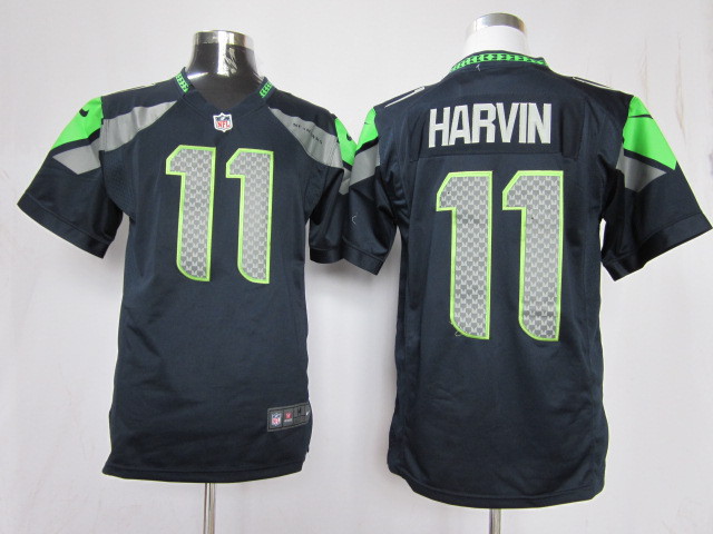 Nike Seahawks 11 Harvin Blue Game Jerseys