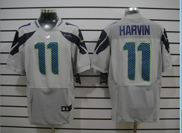 Nike Seahawks 11 Harvin Grey Elite Jerseys
