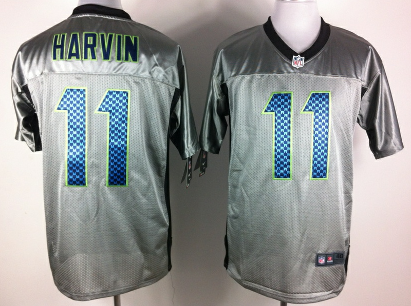 Nike Seahawks 11 Harvin Grey Elite Jerseys