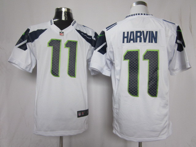 Nike Seahawks 11 Harvin White Game Jerseys