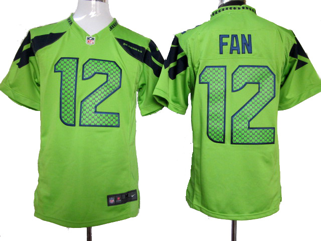 Nike Seahawks 12 Fan Green Game Jerseys