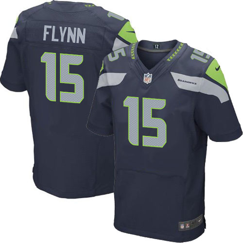 Nike Seahawks 15 Flynn Blue Elite Jerseys