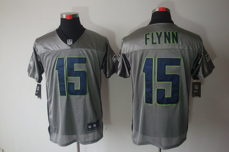 Nike Seahawks 15 Flynn Grey Elite Jerseys