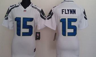 Nike Seahawks 15 Flynn White Women Game Jerseys - Click Image to Close