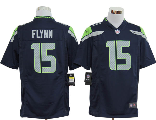 Nike Seahawks 15 Flynn blue Game Jerseys