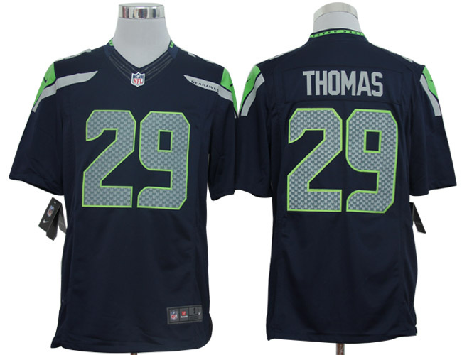 Nike Seahawks 29 Thomas Blue Limited Jerseys