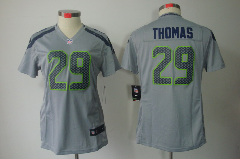 Nike Seahawks 29 Thomas Grey Women Limited Jerseys