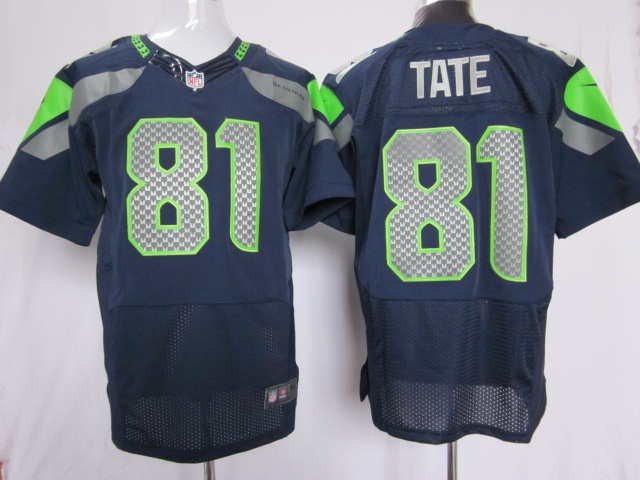 Nike Seahawks 81 Tate Blue Elite Jerseys