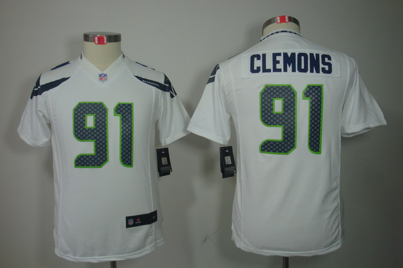 Nike Seahawks 91 Clemons White Kids Limited Jerseys Nike Seahawks 91 Clemons White Kids Limited Jerseys
