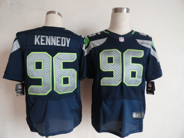 Nike Seahawks 96 Kennedy Blue Elite Jerseys