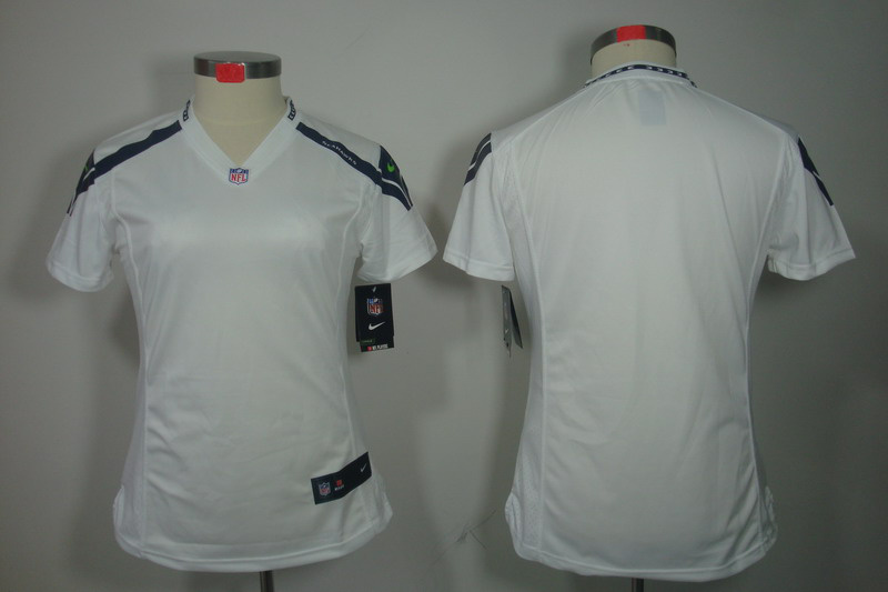 Nike Seahawks Blank White Women Limited Jerseys - Click Image to Close