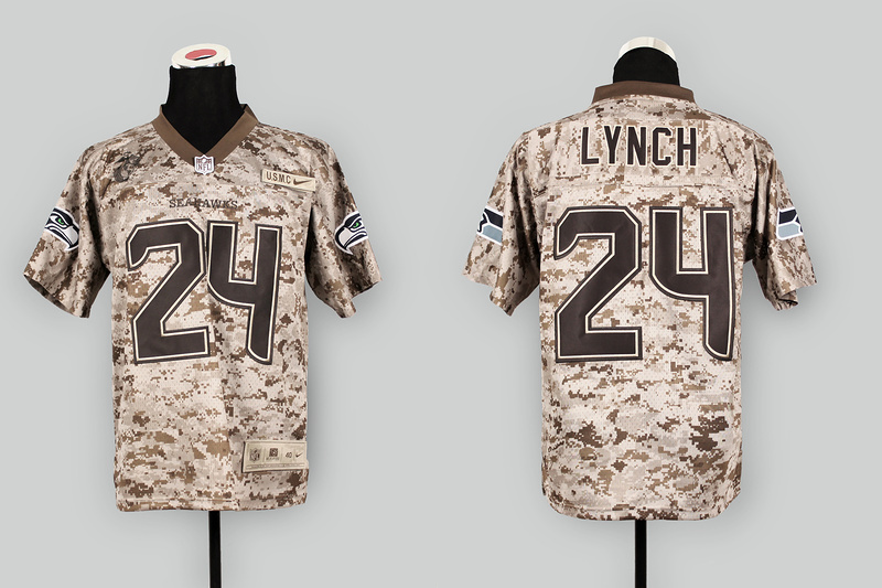 Nike Seattle Seahawks 24 Lynch US Marine Corps Camo Elite Jerseys