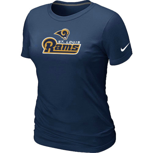 Nike St. Louis Rams Authentic Logo Women's T-Shirt D.Blue
