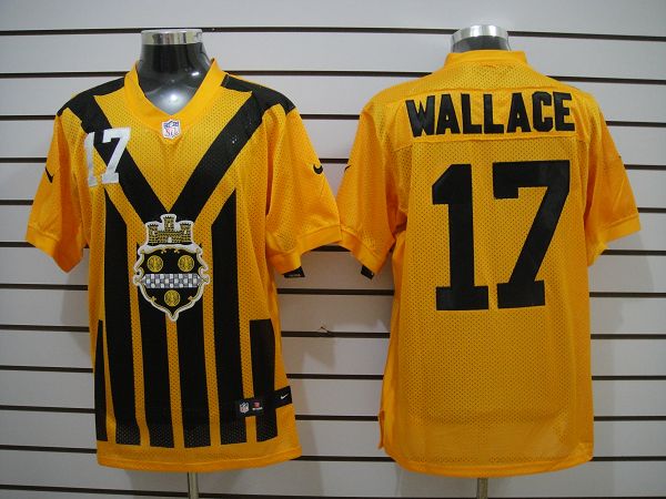 Nike Steelers 17 Wallace 1933s Throwback yellow Elite Jerseys
