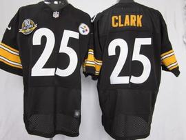 Nike Steelers 25 Clark Black Elite 80th Jerseys