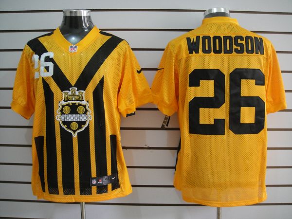 Nike Steelers 26 Woodson 1933s Throwback yellow Elite Jerseys