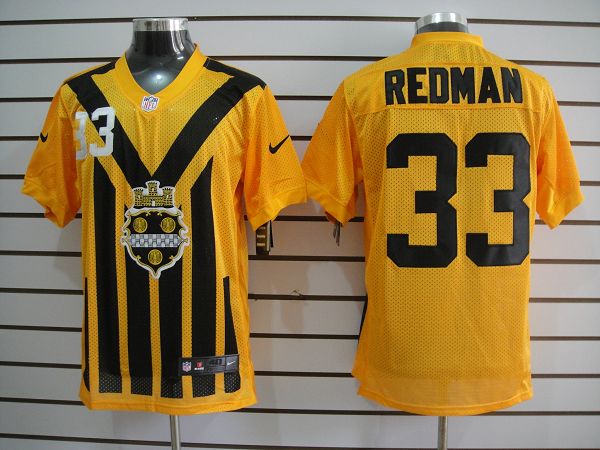 Nike Steelers 33 Redman 1933s Throwback yellow Elite Jerseys