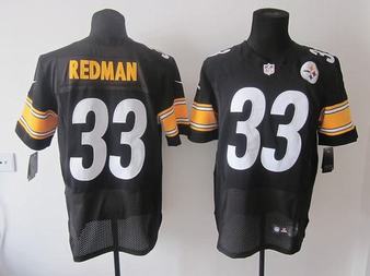 Nike Steelers 33 Redman Black Elite Jerseys