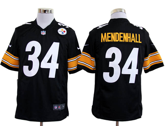 Nike Steelers 34 Mendenhall Black Game Jerseys