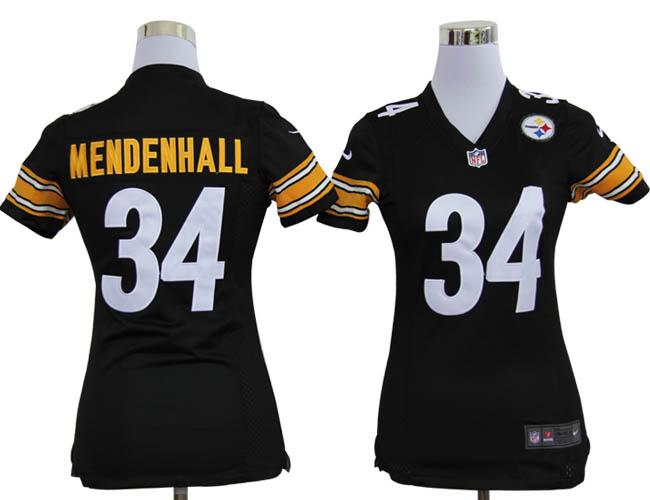 Nike Steelers 34 Mendenhall Black Women Game Jerseys