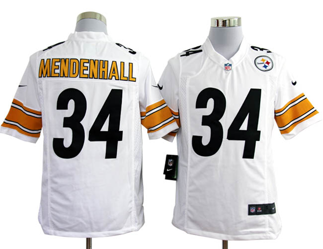 Nike Steelers 34 Mendenhall white Game Jerseys