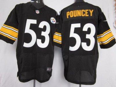 Nike Steelers 53 Pouncey Black Elite Jerseys