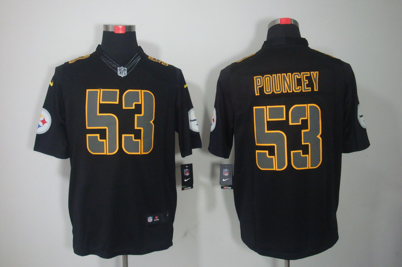 Nike Steelers 53 Pouncey Black Impact Limited Jerseys