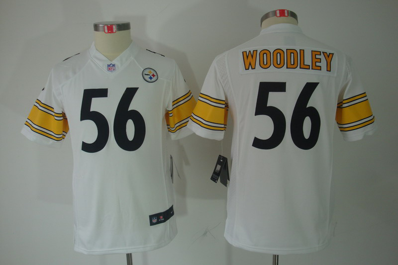 Nike Steelers 56 Woodley White Kids Limited Jerseys