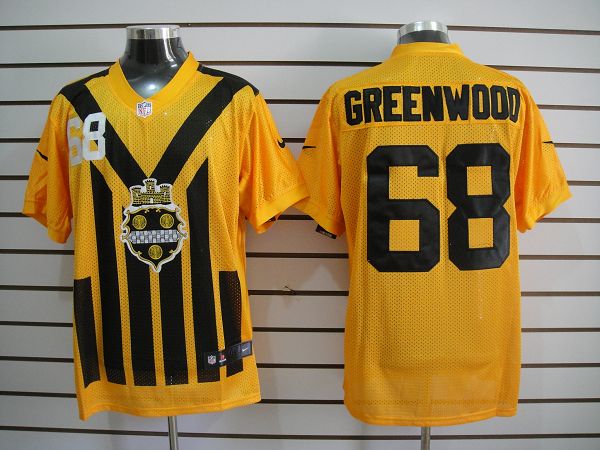 Nike Steelers 68 Greenwood 1933s Throwback yellow Elite Jerseys