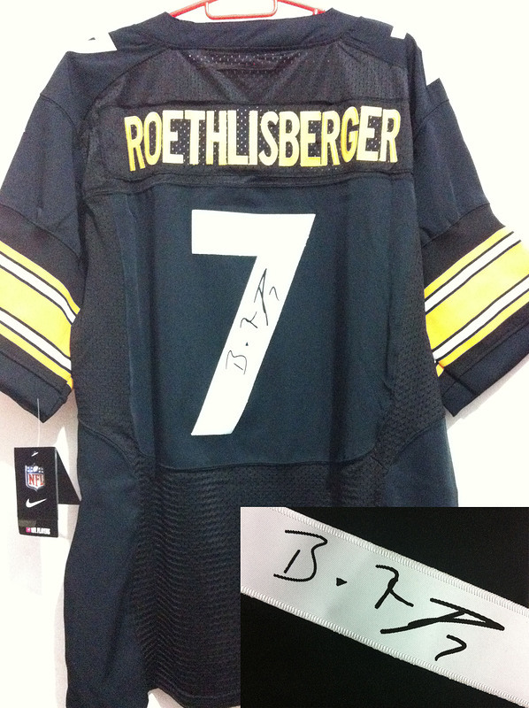 Nike Steelers 7 Roethlisberger Black Signature Edition Jerseys