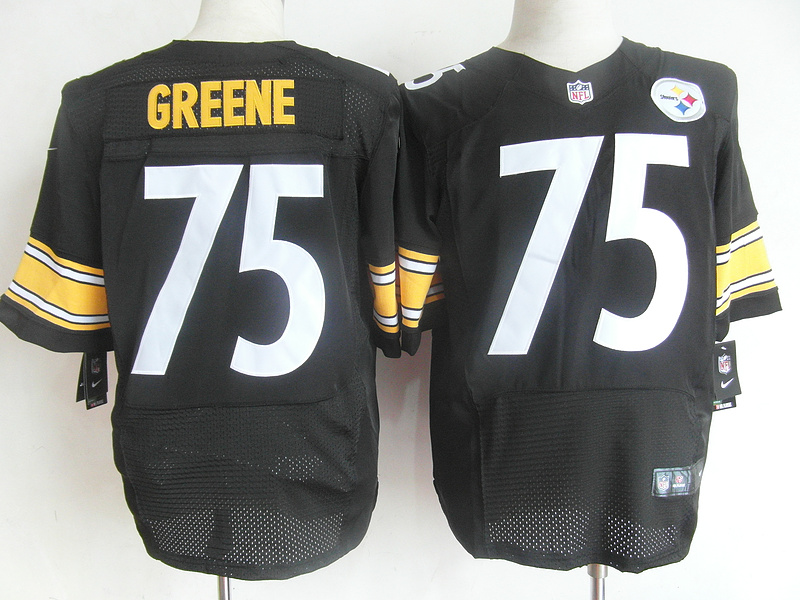 Nike Steelers 75 Greene Black Elite Jerseys