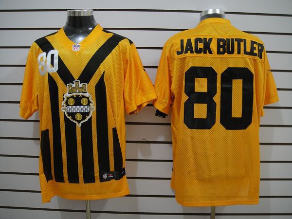 Nike Steelers 80 Jack Butler 1933s Throwback yellow Elite Jerseys