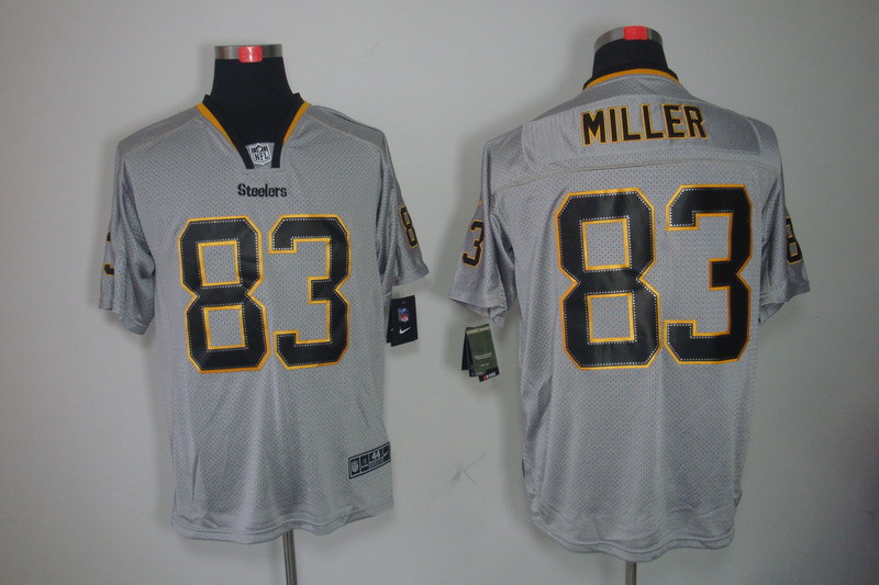 Nike Steelers 83 Miller Lights Out Grey Elite Jerseys
