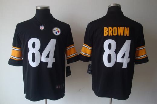Nike Steelers 84 Brown Black Limited Jerseys