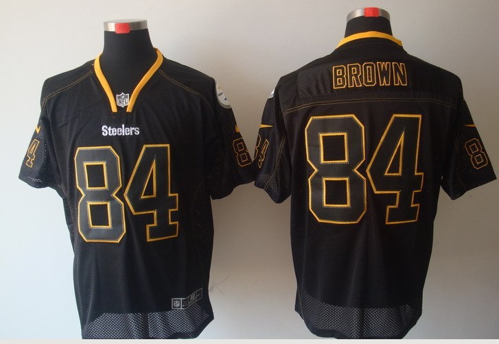 Nike Steelers 84 Brown Black Shadow Elite Jerseys