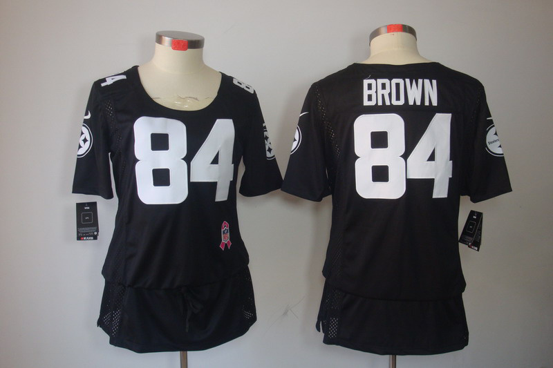 Nike Steelers 84 Brown Black Women Elite Skirts