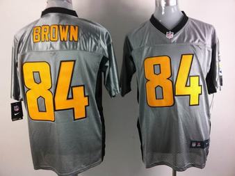 Nike Steelers 84 Brown Grey Elite Jerseys
