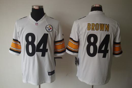 Nike Steelers 84 Brown White Limited Jerseys
