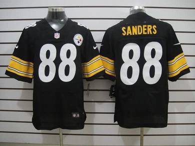 Nike Steelers 88 Sanders Black Elite Jerseys