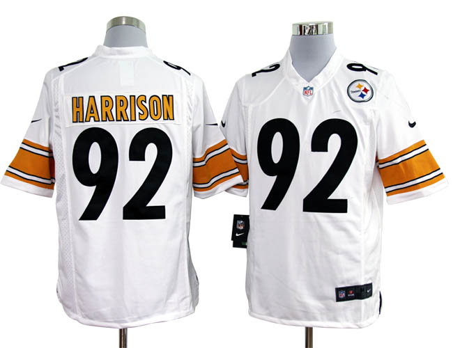 Nike Steelers 92 Harrison white Game Jerseys