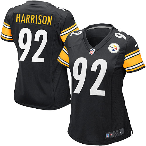 Nike Steelers 92 James Harrison Black Women Game Jerseys