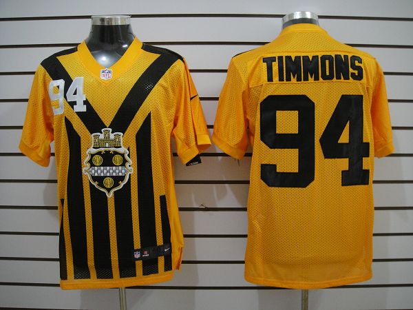 Nike Steelers 94 Timmons 1933s Throwback yellow Elite Jerseys