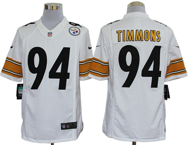 Nike Steelers 94 Timmons White Limited Jerseys