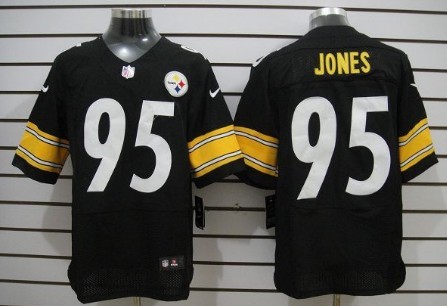 Nike Steelers 95 Jarvis Jones Black Elite Jerseys