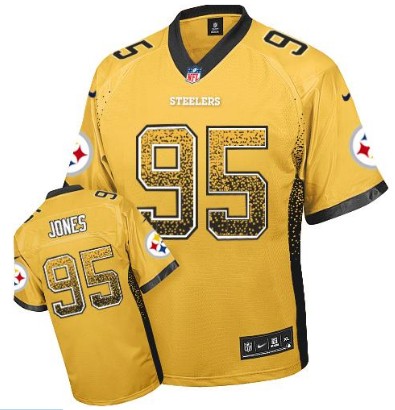 Nike Steelers 95 Jarvis Jones Gold Elite Drift Jersey