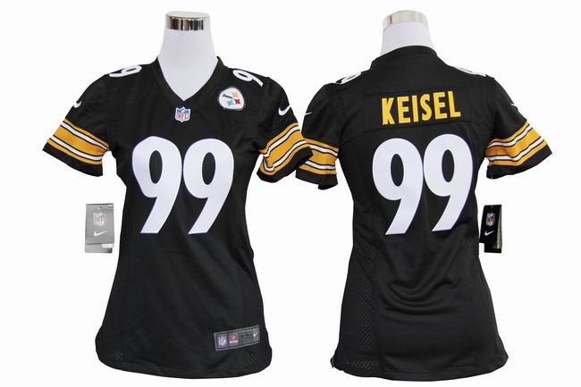 Nike Steelers 99 KEISEL Harrison Black Women Game Jerseys