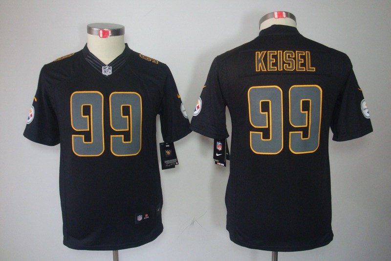 Nike Steelers 99 Keisel Black Impact Kids Limited Jerseys