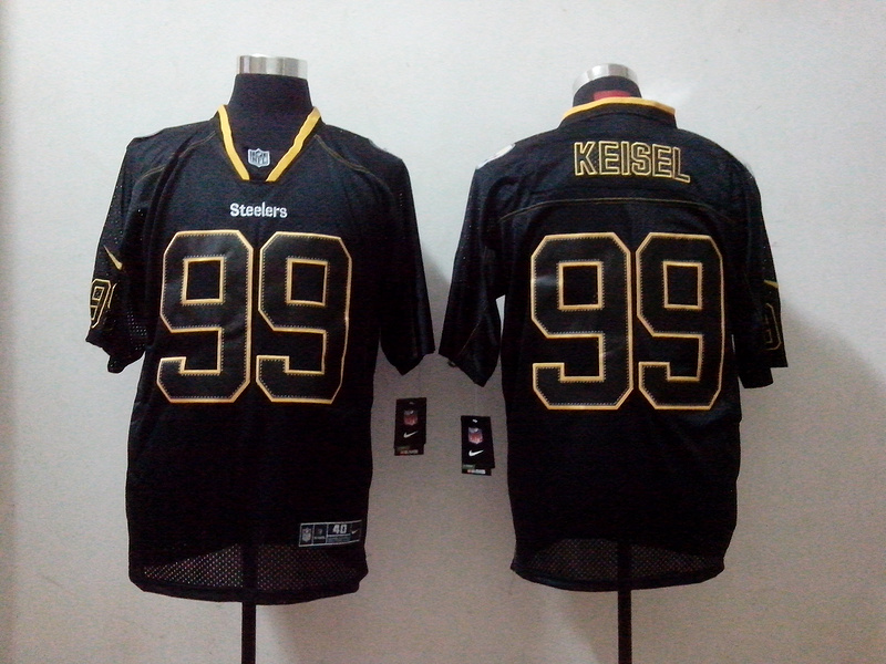 Nike Steelers 99 Keisel Black Shadow Elite Jerseys